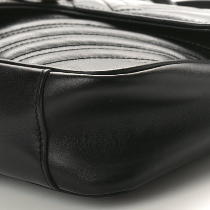 Gucci Calfskin Matelasse Small GG Marmont Shoulder Bag Black 10 of 10