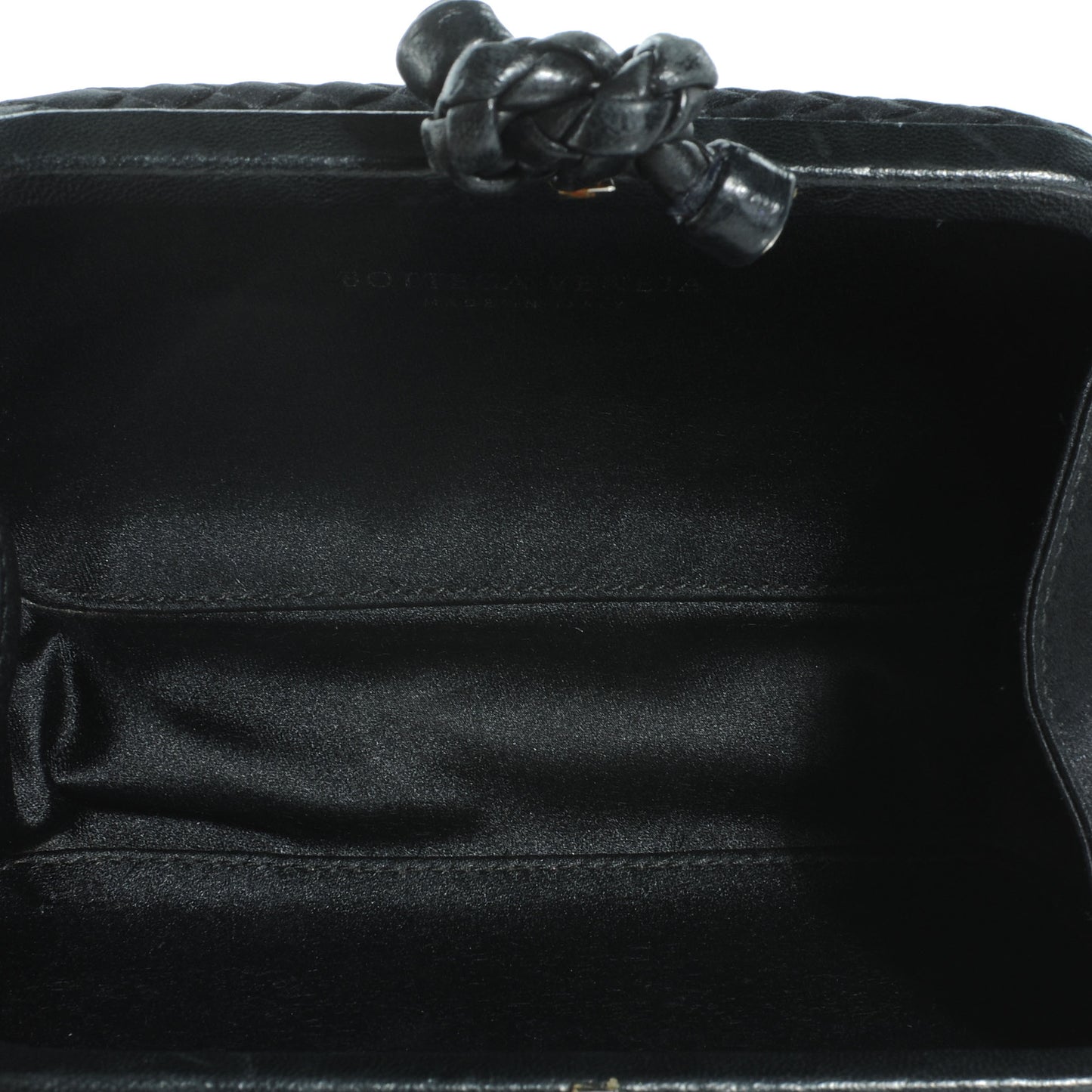 Satin Knot Clutch Nero Black