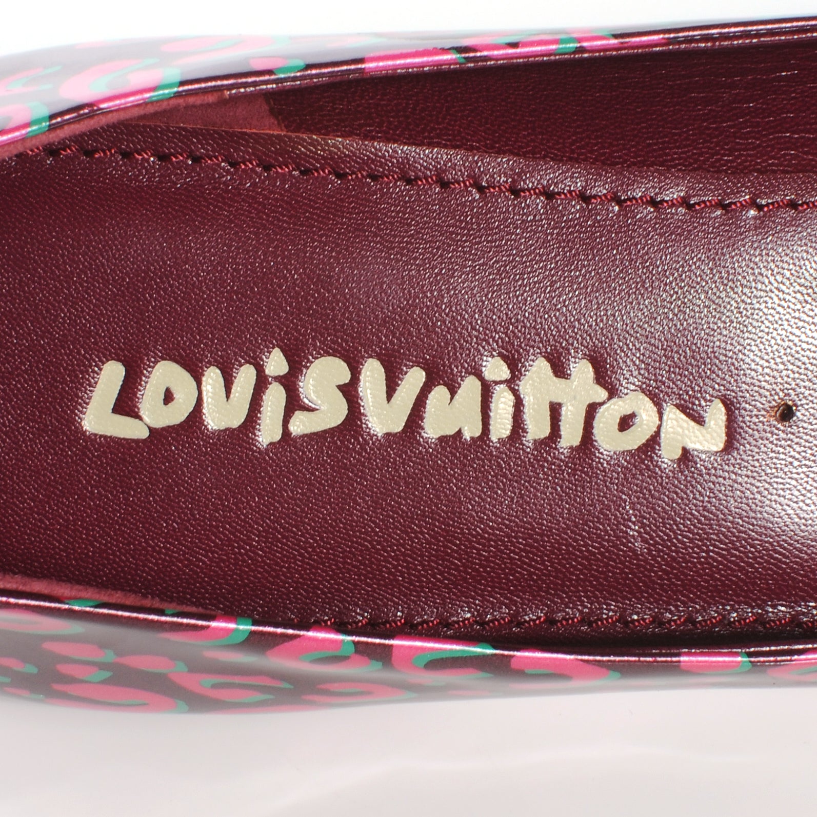 Louis Vuitton Patent Leopard Ballet Flats 38 Rouge Fauviste 5 of 7