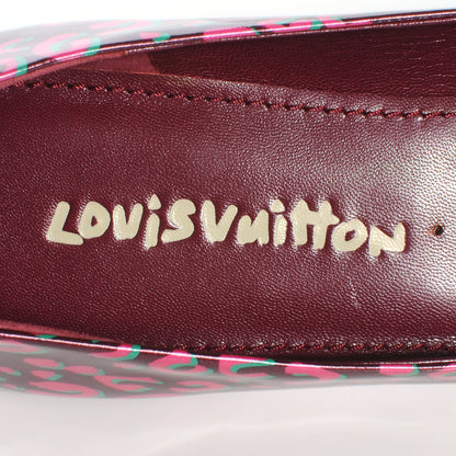 Louis Vuitton Patent Leopard Ballet Flats 38 Rouge Fauviste 5 of 7