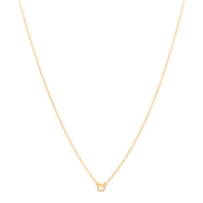 Tiffany 18K Rose Gold Diamond .03ct Elsa Peretti Diamonds by the Yard Pendant Necklace 1 of 4