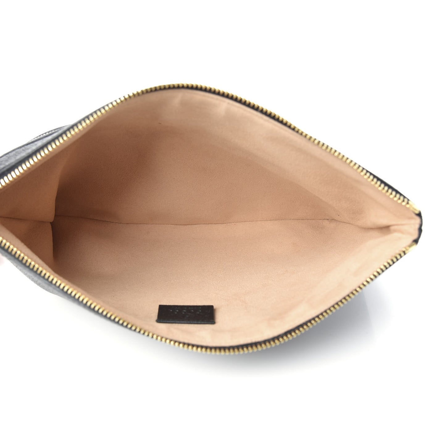 Calfskin Large Ophidia Pouch Clutch Black