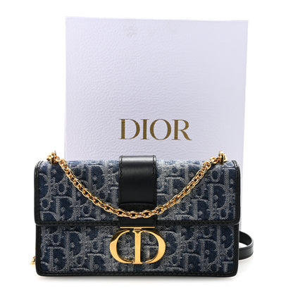 Christian Dior Denim Oblique 30 Montaigne East West Chain Flap Bag 10 of 10