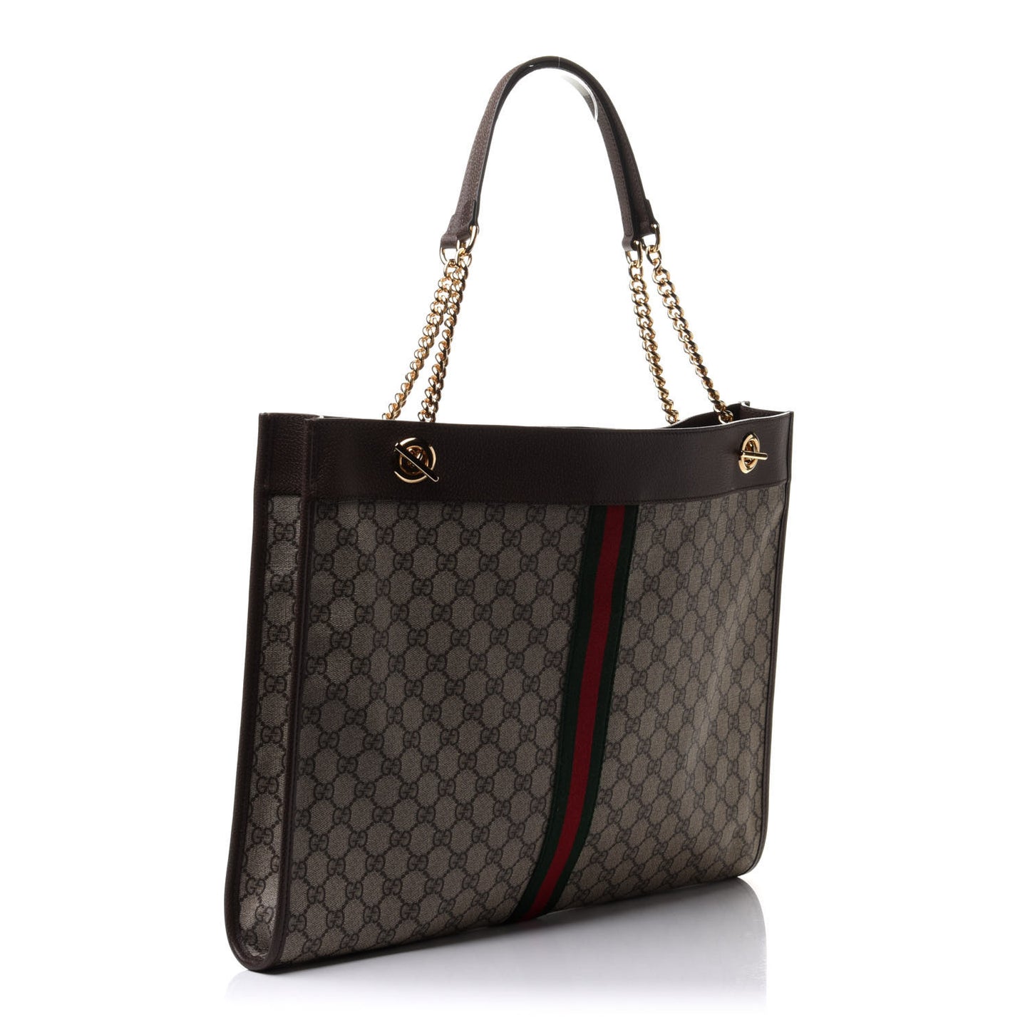 GG Supreme Monogram Large Rajah Chain Tote Beige New Acero