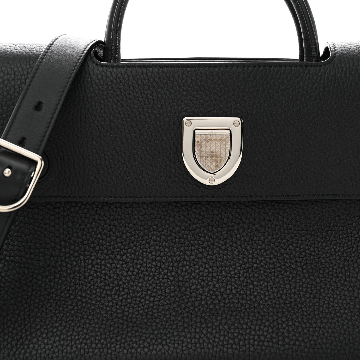 Christian Dior Grained Calfskin Medium Diorever Flap Black 8 of 18