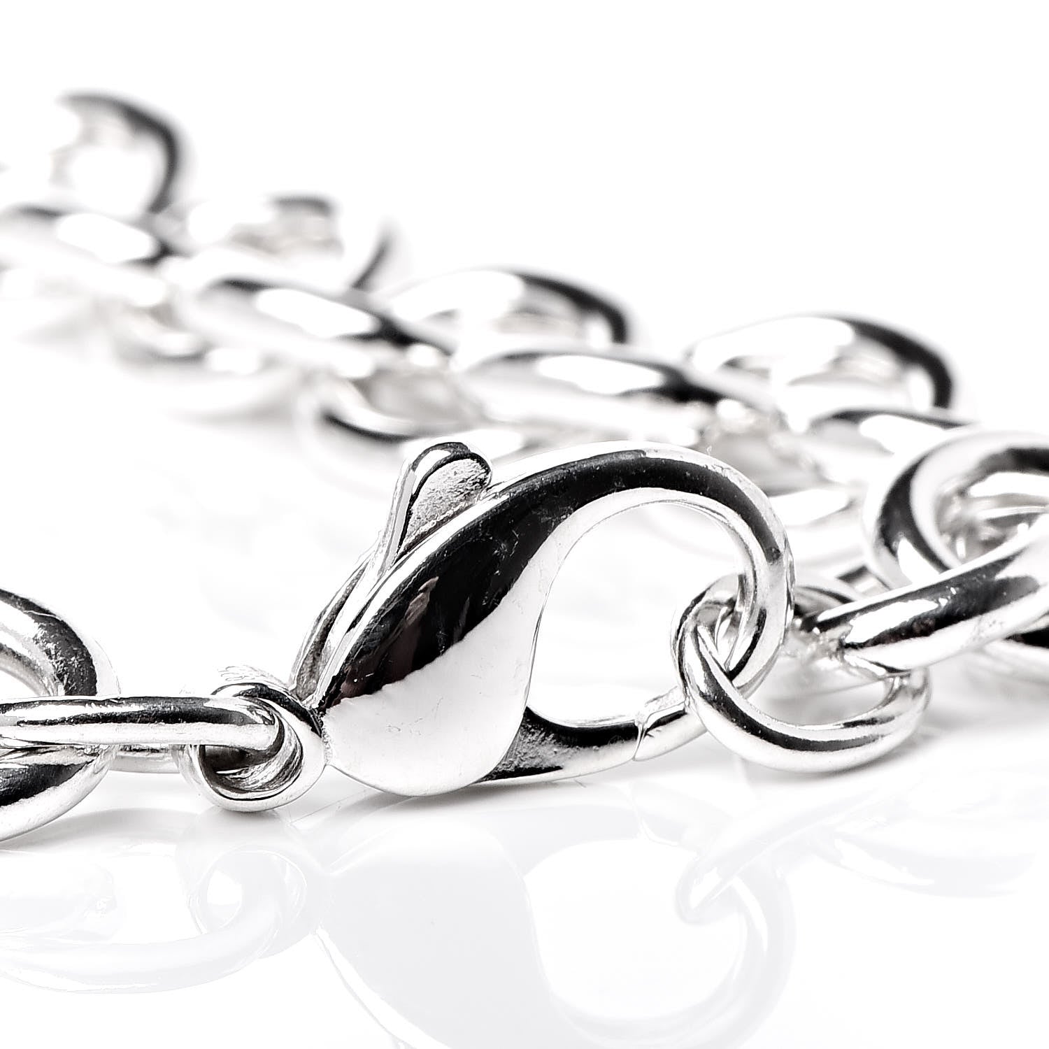 Tiffany Sterling Silver Heart Tag Charm Bracelet 7 of 8