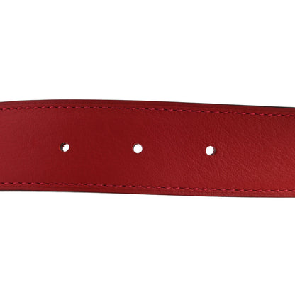 Hermes Swift Epsom 32mm Gamma Belt 85 Capucine Rouge Casaque 4 of 5