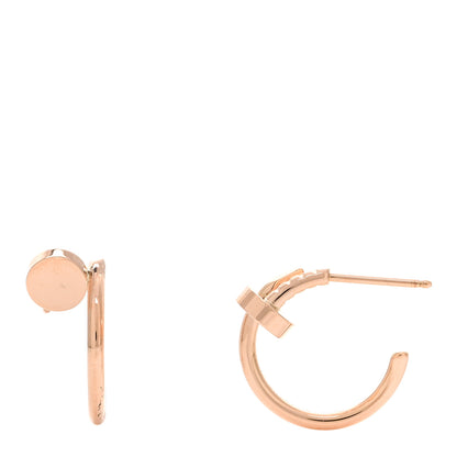 Cartier 18K Pink Gold Juste Un Clou Hoop Earrings 1 of 5