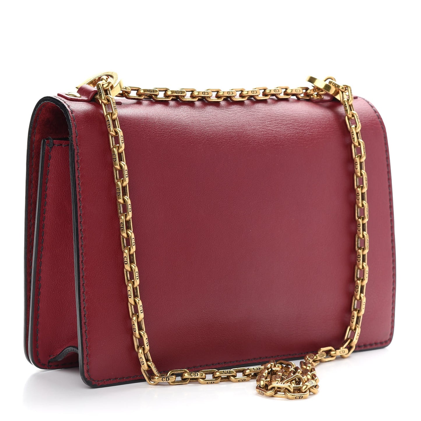 Calfskin J'Adior Chain Flap Bag Red