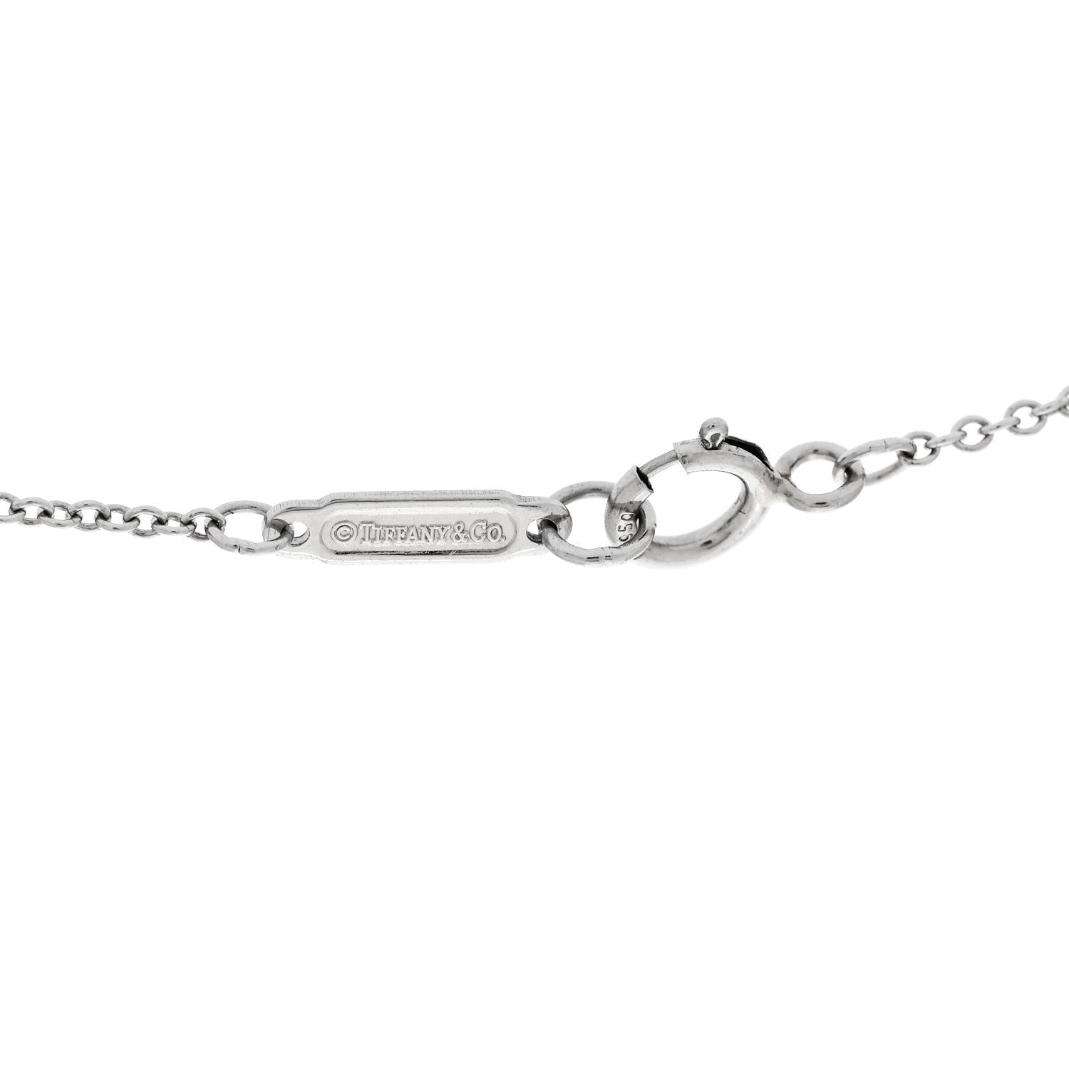 Tiffany Platinum Diamond .36ctw Graduated Pendant Necklace 4 of 6