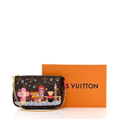 Louis Vuitton Monogram 2021 Christmas Animation London Mini Pochette Accessories Red 9 of 9