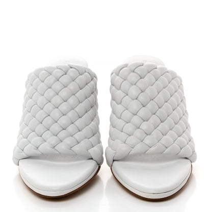 Bottega Veneta Nappa Padded Intreccio The Curve Sandals 39.5 Optic White 2 of 9