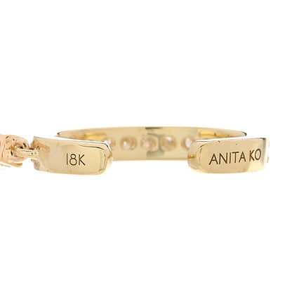 Anita Ko 18K Yellow Gold Diamond Single Row Ear Cuff Chain Earring 3 of 3