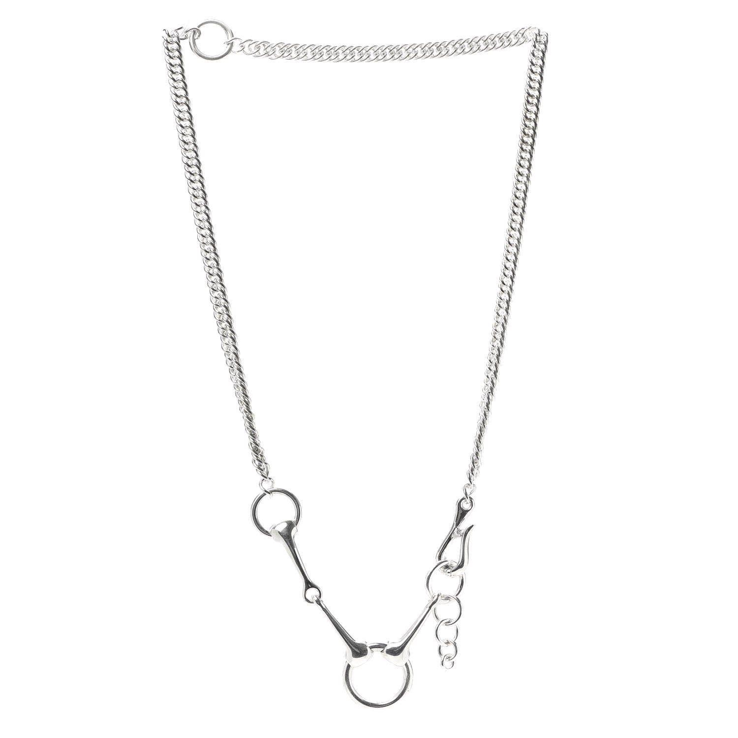 Hermes Sterling Silver GM Galop Long Necklace 3 of 5
