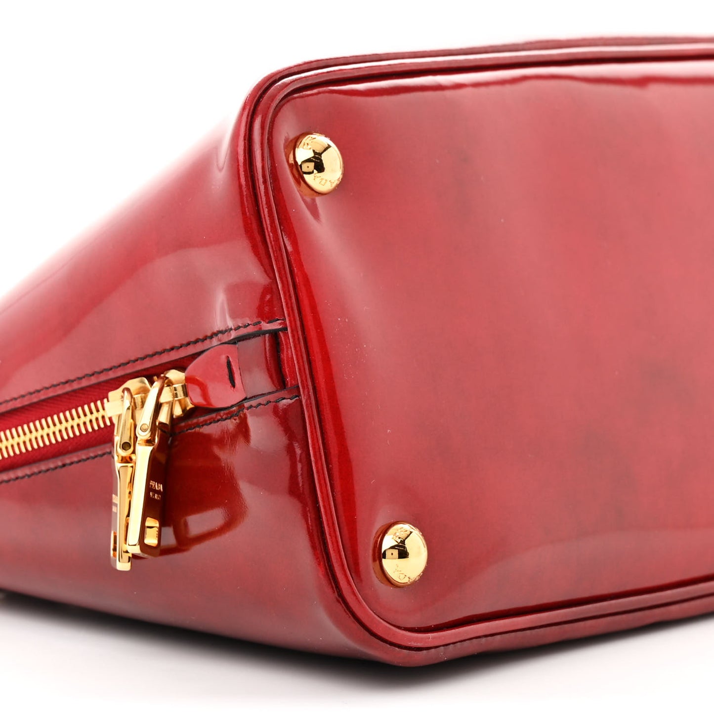 Spazzolato Medium Promenade Tote Scarlatto Fume
