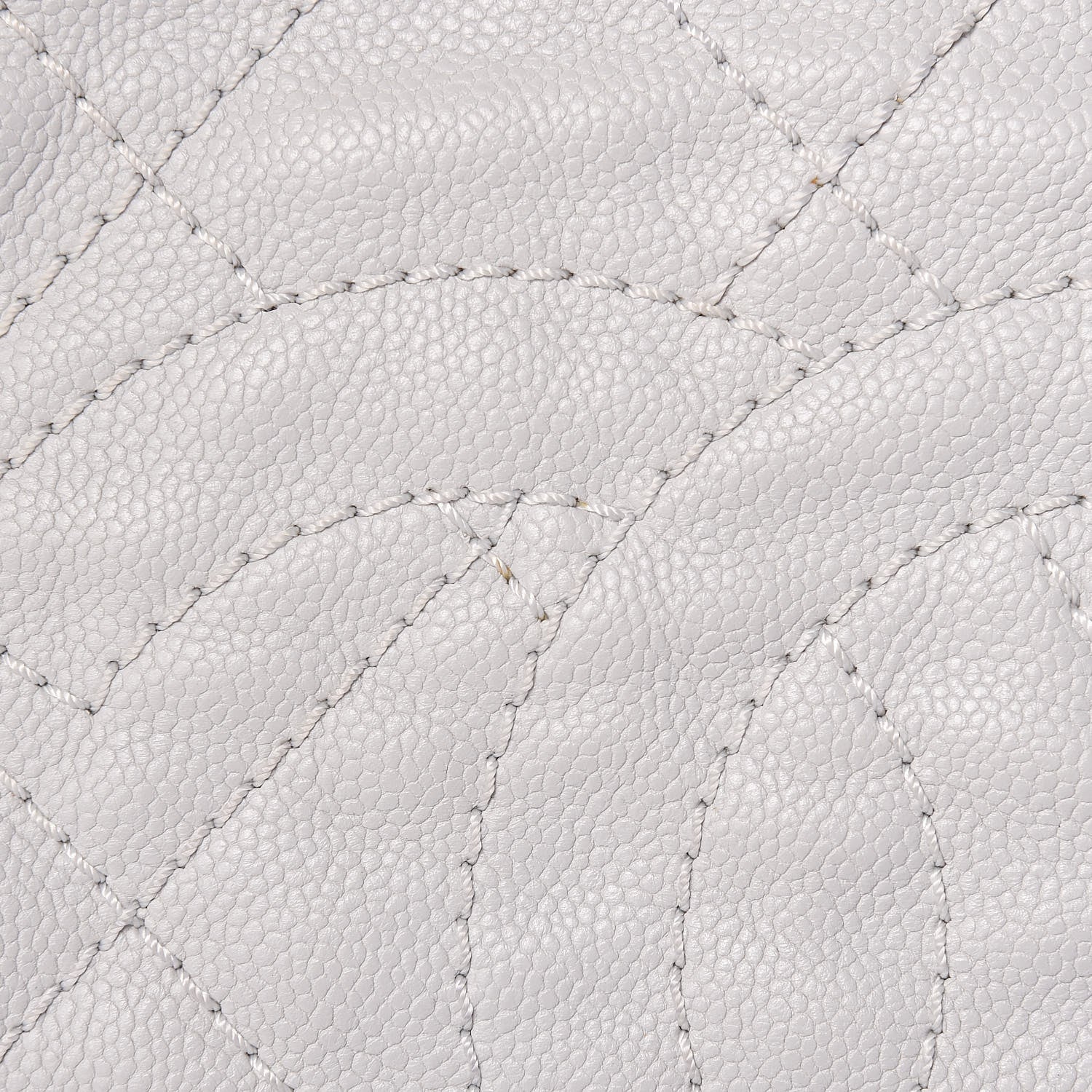Chanel Grained Calfskin Quilted Small Daily Shopping Tote Light Grey 11 of 11