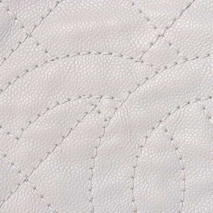 Chanel Grained Calfskin Quilted Small Daily Shopping Tote Light Grey 11 of 11