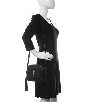 Saint Laurent Calfskin Matelasse Monogram Lou Camera Bag Black 2 of 11
