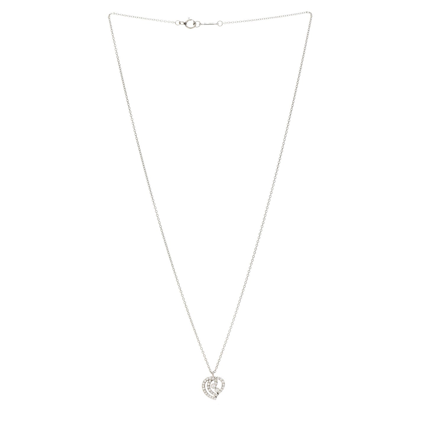 Platinum Diamond Enchant Heart Pendant Necklace