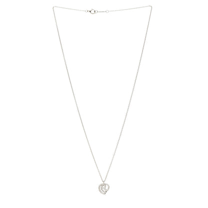 Tiffany Platinum Diamond Enchant Heart Pendant Necklace 3 of 6