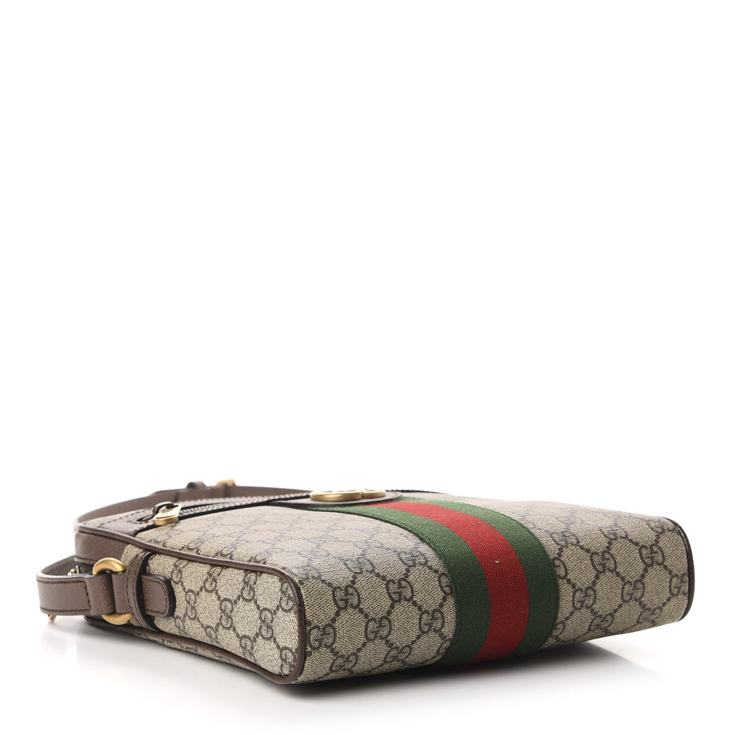 GG Supreme Monogram Web Small Ophidia Messenger Bag Brown