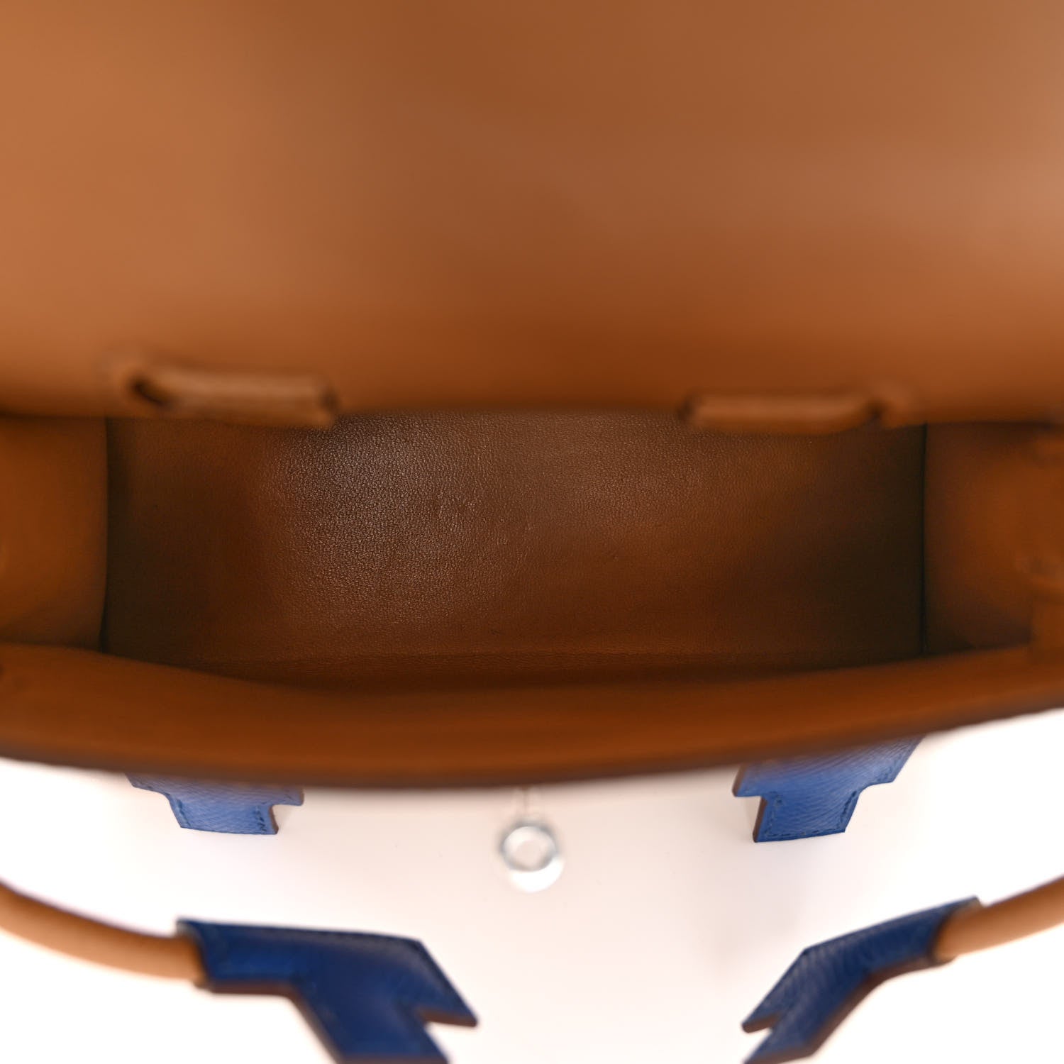 Hermes Epsom Swift Quelle Idole Picto Kelly Doll Handbag Biscuit Rose Texas Blue France 7 of 12