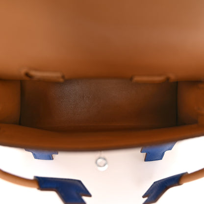 Hermes Epsom Swift Quelle Idole Picto Kelly Doll Handbag Biscuit Rose Texas Blue France 7 of 12