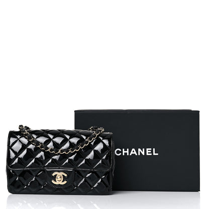 Chanel Patent Calfskin Quilted Mini Rectangular Flap Black 12 of 12
