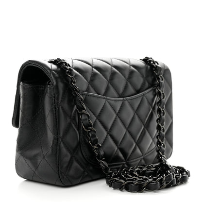 Chanel Lambskin Quilted Mini Rectangular Flap So Black 3 of 12
