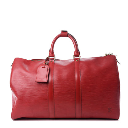 Louis Vuitton Epi Keepall 45 Castillan Red 1 of 10