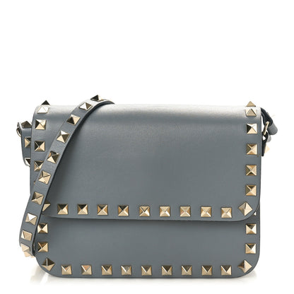 Valentino Garavani Vitello Rockstud Flap Crossbody Bag Stone 1 of 10