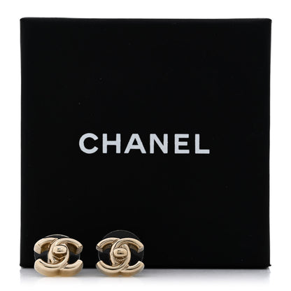 Chanel Metal CC Turnlock Earrings Gold 5 of 5