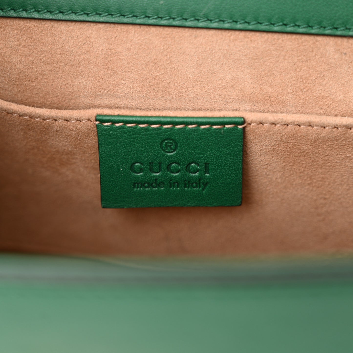 Calfskin Studded Small Padlock Shoulder Bag Emerald