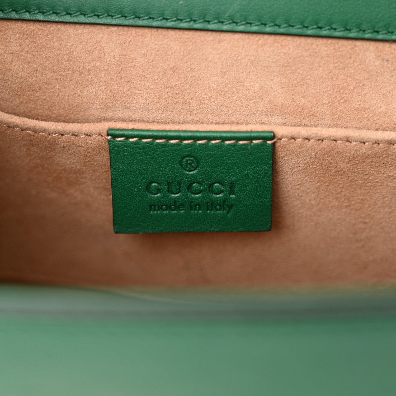Gucci Calfskin Studded Small Padlock Shoulder Bag Emerald 6 of 13