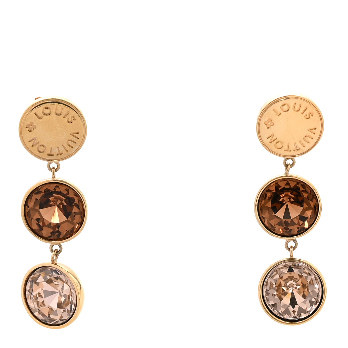 Crystal Over The Rainbow Earrings Gold