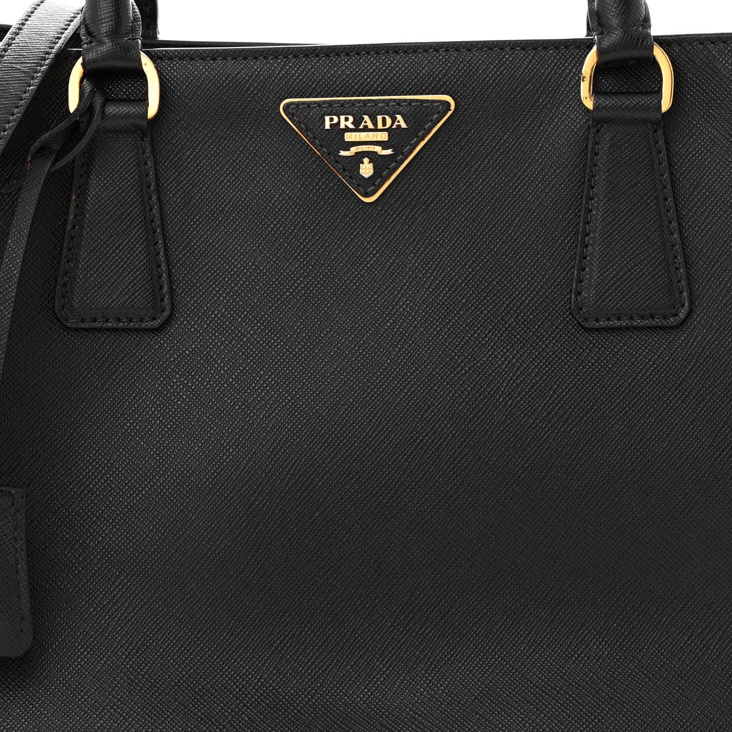 Saffiano Medium Galleria Double Zip Tote Black