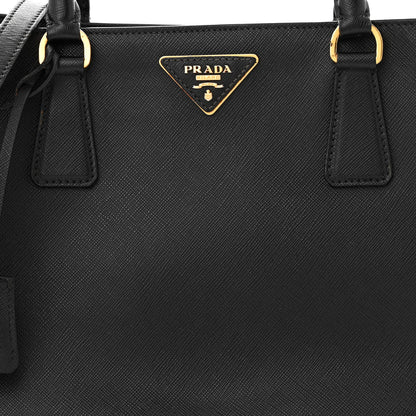 Prada Saffiano Medium Galleria Double Zip Tote Black 10 of 14