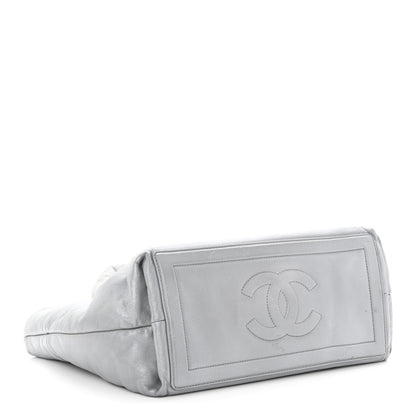 Chanel Metallic Lambskin Quilted Small Coco Cocoon Reversible Tote Light Grey 4 of 23