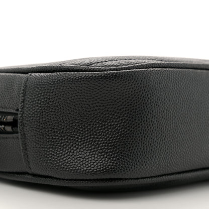 Saint Laurent Grain De Poudre Matelasse Monochrome Monogram Mini Lou Camera Bag Black 9 of 10