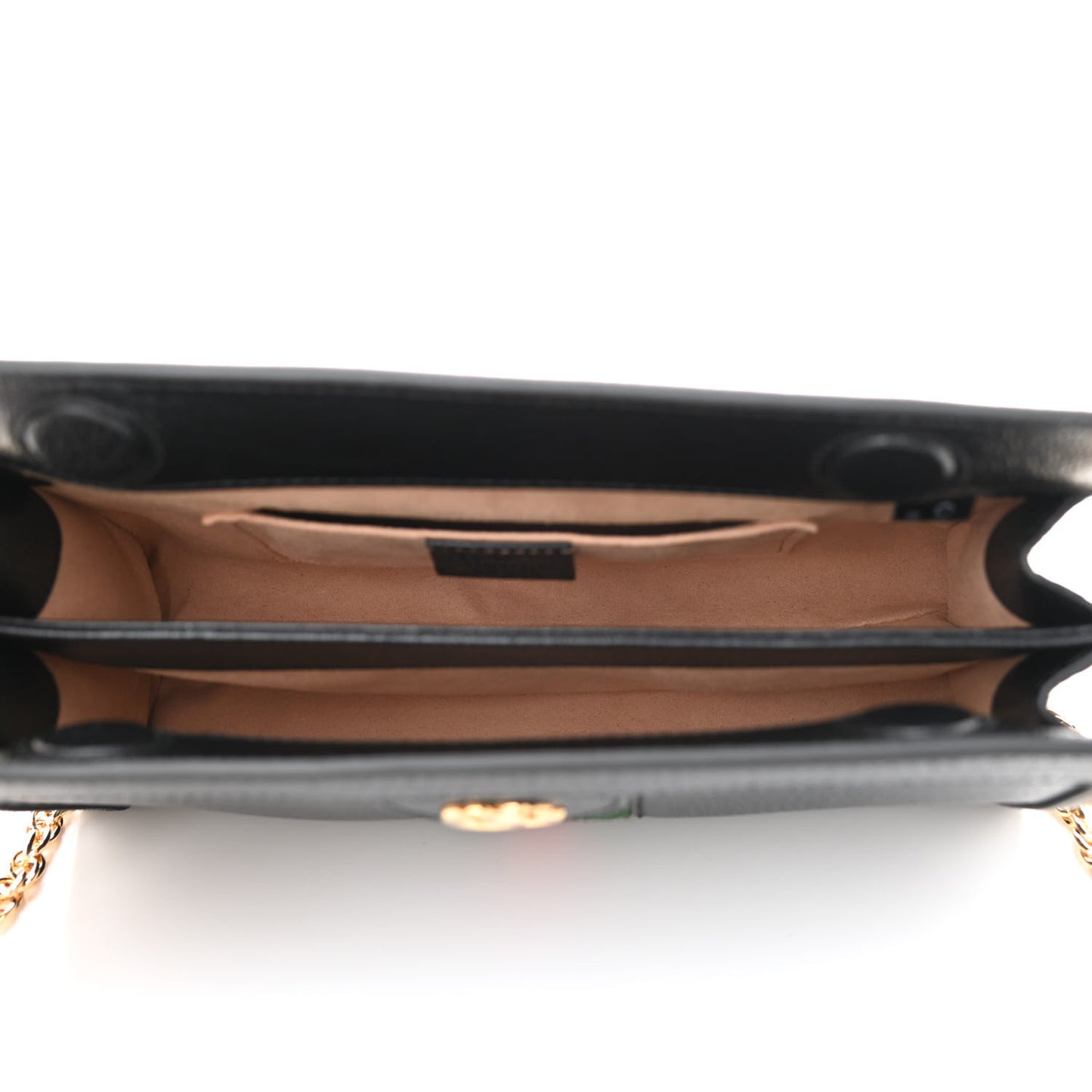 Calfskin GG Web Small Ophidia Chain Shoulder Bag Black