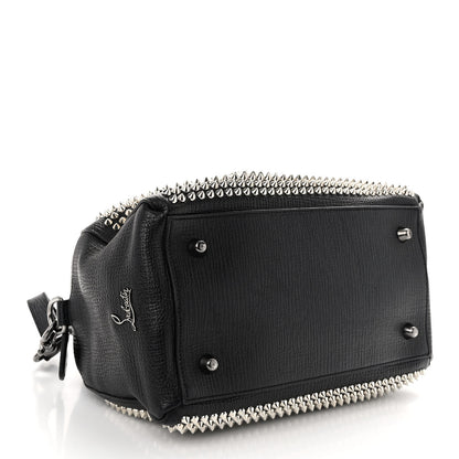 Christian Louboutin Grained Calfskin Studded Panettone Bowling Bag Black 4 of 9
