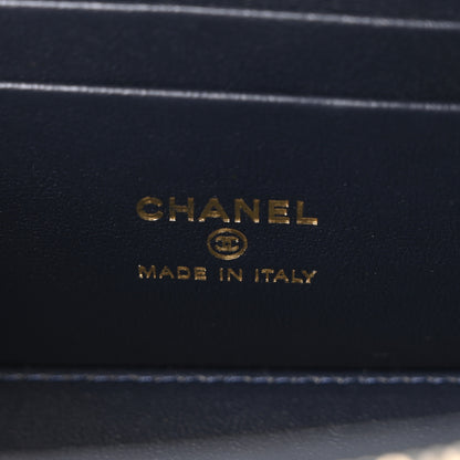 Chanel Lambskin Quilted Pick Me Up Vanity Case Navy 6 of 10