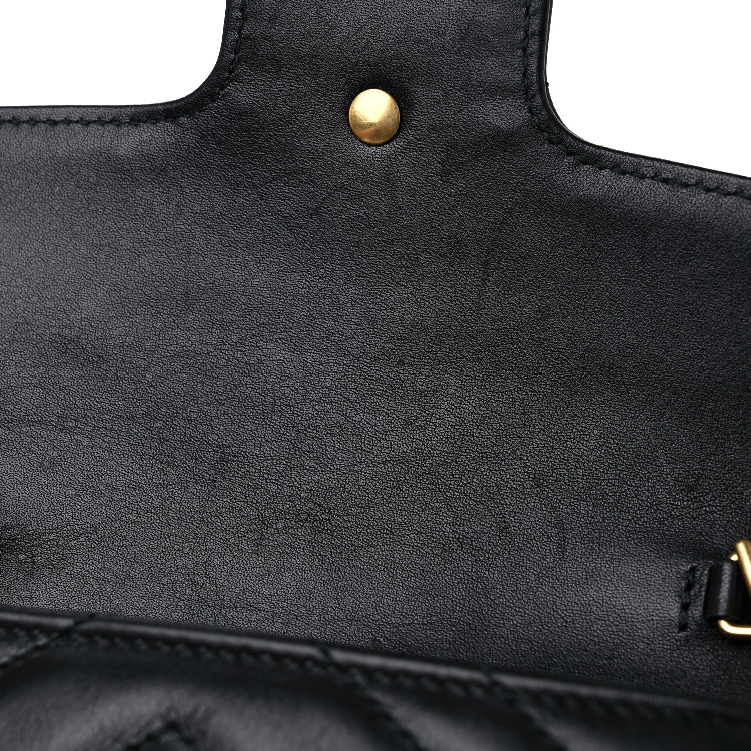 Gucci Calfskin Matelasse Super Mini GG Marmont Shoulder Bag Black 12 of 12