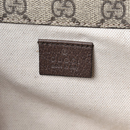 Gucci GG Supreme Monogram Web Small Neo Vintage Double Flap Messenger Bag Beige New Acero 8 of 12