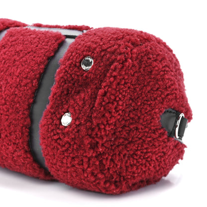 Fendi Sheepskin Vitello Mini O'Lock Bowling Bag Burgundy Black 11 of 11