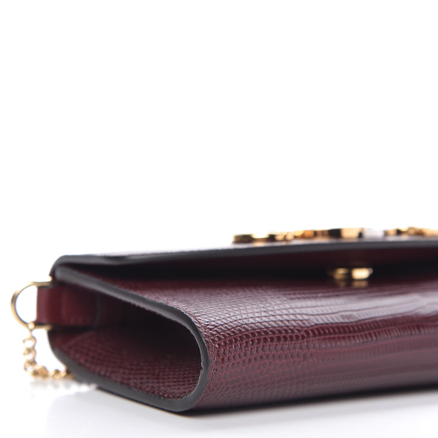 Gucci Lizard Mini Zumi Shoulder Bag Burgundy 6 of 10