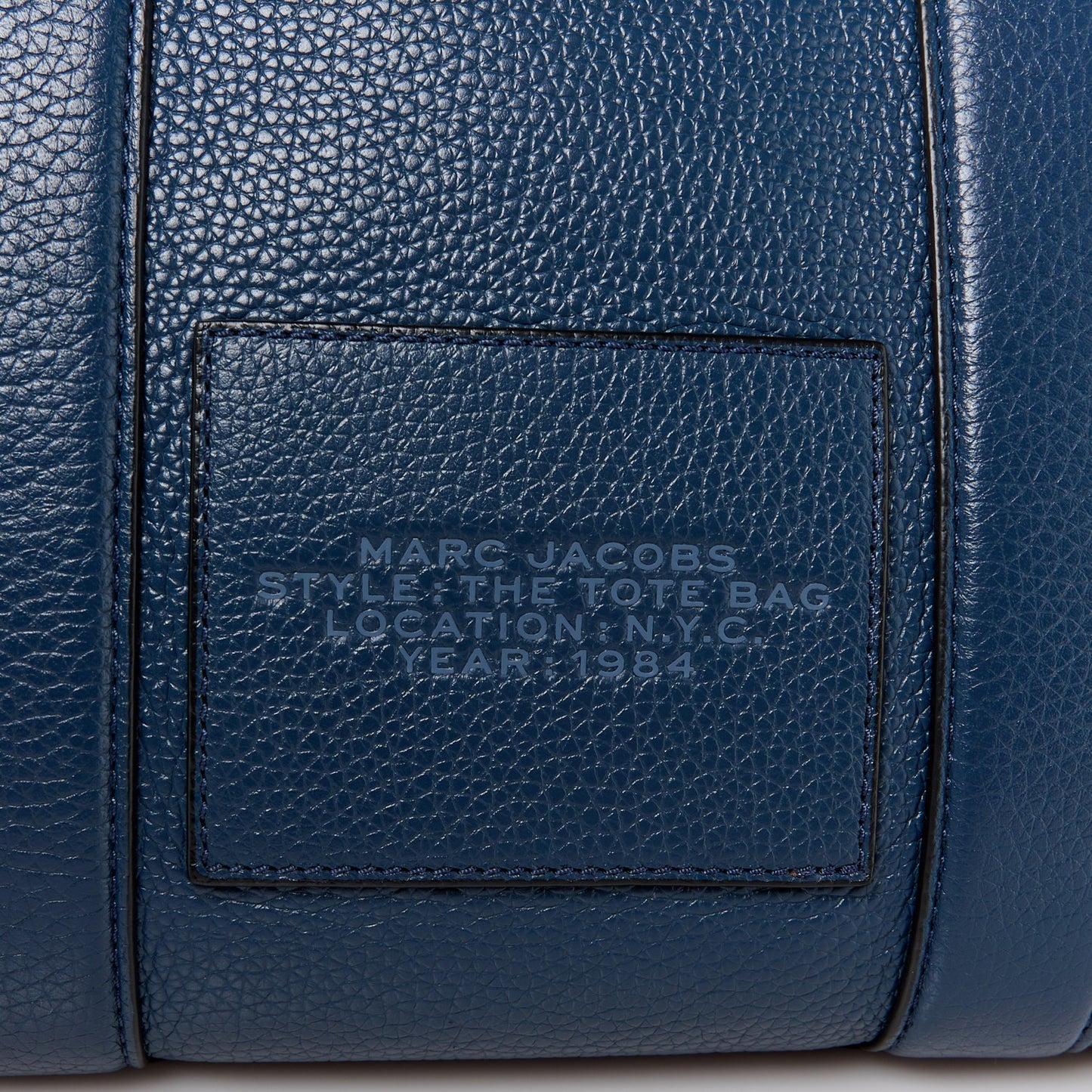 Grained Calfskin Medium The Tote Bag Blue