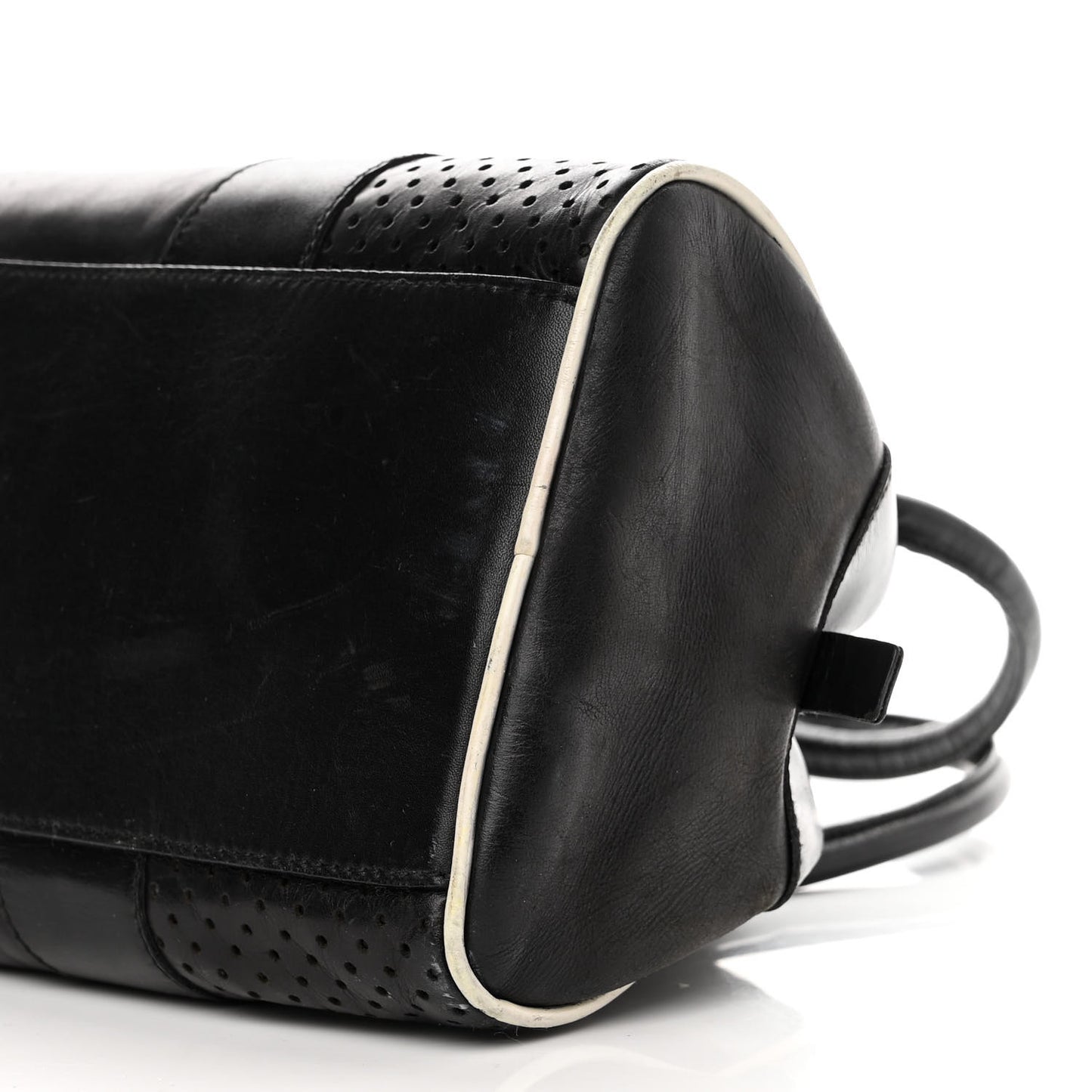 Vitello Drive Perforated Bowling Bag Black