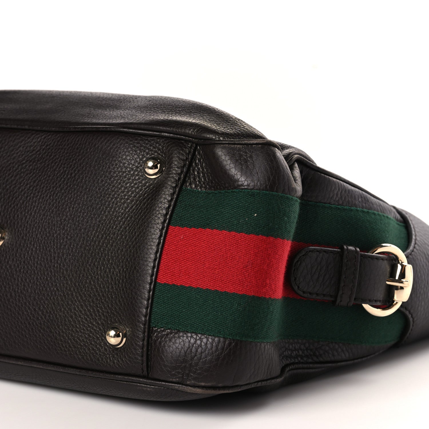 Gucci Calfskin Horsebit Web Dark Brown 9 of 10
