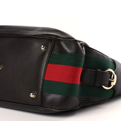 Gucci Calfskin Horsebit Web Dark Brown 9 of 10